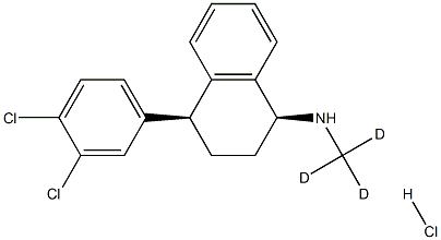 (1S,4S)-4-(3,4-dichlorophenyl)-N-(trideuteriomethyl)-1,2,3,4-tetrahydronaphthalen-1-amine:hydrochloride Structural