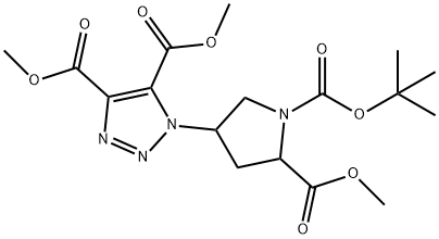 dimethyl 1-[1-(tert-butoxycarbonyl)-5-(methoxycarbonyl)-3-pyrrolidinyl]-1H-1,2,3-triazole-4,5-dicarboxylate Structural