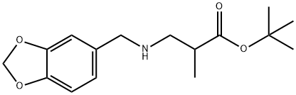 tert-butyl 3-{[(2H-1,3-benzodioxol-5-yl)methyl]amino}-2-methylpropanoate Structural
