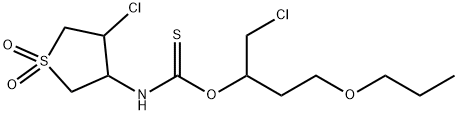 O-[1-(chloromethyl)-3-propoxypropyl] (4-chloro-1,1-dioxidotetrahydro-3-thienyl)thiocarbamate Structural