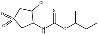 O-(sec-butyl) (4-chloro-1,1-dioxidotetrahydro-3-thienyl)thiocarbamate Structural