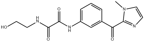 N-(2-hydroxyethyl)-N'-{3-[(1-methyl-1H-imidazol-2-yl)carbonyl]phenyl}ethanediamide Structural