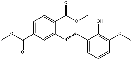 dimethyl 2-{[(E)-(2-hydroxy-3-methoxyphenyl)methylidene]amino}benzene-1,4-dicarboxylate Structural