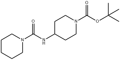 tert-Butyl 4-[(piperidine-1-carbonyl)amino]piperidine-1-carboxylate Structural