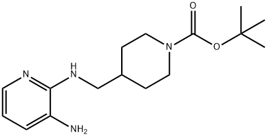 tert-Butyl 4-[(3-aminopyridin-2-ylamino)methyl]piperidine-1-carboxylate Structural