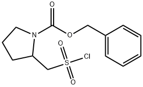 BENZYL 2-((CHLOROSULFONYL)METHYL)PYRROLIDINE-1-CARBOXYLATE Structural