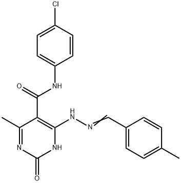 N-(4-chlorophenyl)-6-methyl-4-[2-(4-methylbenzylidene)hydrazino]-2-oxo-1,2-dihydro-5-pyrimidinecarboxamide Structural