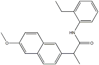 N-(2-ethylphenyl)-2-(6-methoxy-2-naphthyl)propanamide Structural