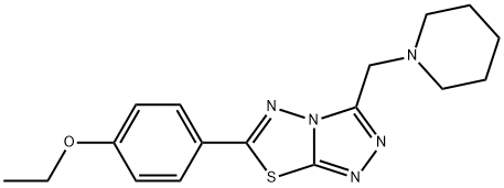 ethyl 4-[3-(1-piperidinylmethyl)[1,2,4]triazolo[3,4-b][1,3,4]thiadiazol-6-yl]phenyl ether Structural