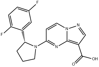 R-5-(2-(2,5-difluorophenyl)pyrrolidin-1-yl)pyrazolo[1,5-a]pyrimidine-3-carboxylic acid Structural