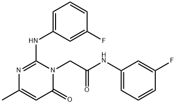 N-(3-fluorophenyl)-2-{2-[(3-fluorophenyl)amino]-4-methyl-6-oxopyrimidin-1(6H)-yl}acetamide Structural