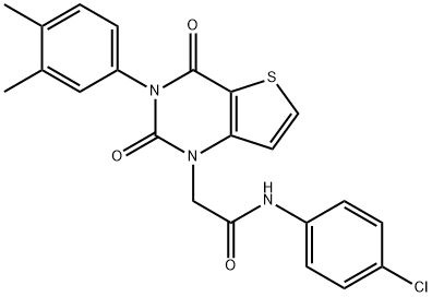 N-(4-chlorophenyl)-2-[3-(3,4-dimethylphenyl)-2,4-dioxo-3,4-dihydrothieno[3,2-d]pyrimidin-1(2H)-yl]acetamide Structural