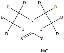 sodium:N,N-bis(1,1,2,2,2-pentadeuterioethyl)carbamodithioate Structural