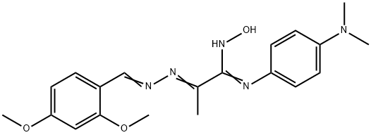 Propanimidamide,2-[2-[(2,4-dimethoxyphenyl)methylene]hydrazinylidene]-N'-[4-(dimethylamino)phenyl]-N-hydroxy- Structural