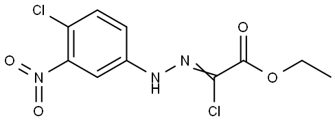 ethyl (2Z)-2-chloro-2-[2-(4-chloro-3-nitrophenyl)hydrazin-1-ylidene]acetate Structural
