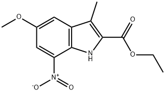 ETHYL 5-METHOXY-3-METHYL-7-NITRO-1H-INDOLE-2-CARBOXYLATE Structural