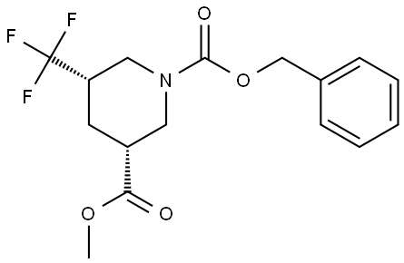 cis-1-Benzyl 3-methyl 5-(trifluoromethyl)piperidine-1,3-dicarboxylate Structural