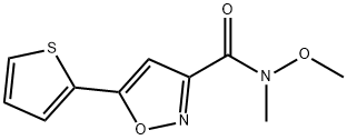 N-methoxy-N-methyl-5-(thiophen-2-yl)isoxazole-3-carboxamide Structural