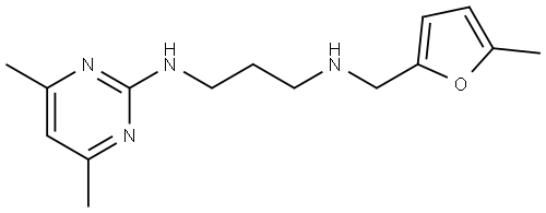 N-(4,6-Dimethyl-pyrimidin-2-yl)-N-(5-methyl-furan-2-ylmethyl)-propane-1,3-diamine Structural
