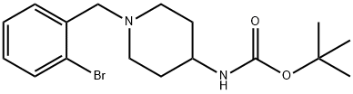 tert-Butyl 1-(2-bromobenzyl)piperidin-4-ylcarbamate Structural