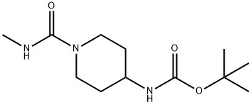 tert-Butyl 1-(methylcarbamoyl)piperidin-4-ylcarbamate Structural