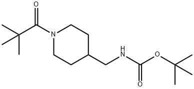 tert-Butyl [(1-pivaloylpiperidin-4-yl)methyl]carbamate Structural