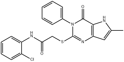N-(2-chlorophenyl)-2-[(6-methyl-4-oxo-3-phenyl-4,5-dihydro-3H-pyrrolo[3,2-d]pyrimidin-2-yl)sulfanyl]acetamide Structural