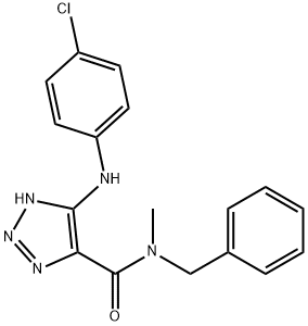 N-benzyl-5-[(4-chlorophenyl)amino]-N-methyl-1H-1,2,3-triazole-4-carboxamide Structural