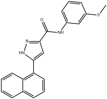 N-[3-(methylsulfanyl)phenyl]-5-(naphthalen-1-yl)-1H-pyrazole-3-carboxamide Structural