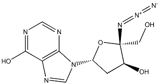 Inosine,4'-azido-2'-deoxy- Structural