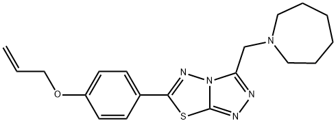 allyl 4-[3-(1-azepanylmethyl)[1,2,4]triazolo[3,4-b][1,3,4]thiadiazol-6-yl]phenyl ether Structural