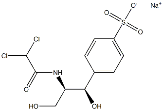 sodium:4-[(1R,2R)-2-[(2,2-dichloroacetyl)amino]-1,3-dihydroxypropyl]benzenesulfonate Structural