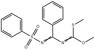 O,S-dimethyl phenyl[(phenylsulfonyl)imino]methylimidothiocarbonate Structural