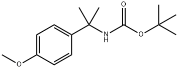 tert-Butyl N-[2-(4-methoxyphenyl)propan-2-yl]carbamate Structural