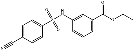 ethyl 3-{[(4-cyanophenyl)sulfonyl]amino}benzoate Structural