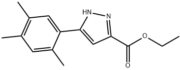 ethyl 5-(2,4,5-trimethylphenyl)-1H-pyrazole-3-carboxylate Structural