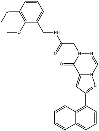 N-(2,3-dimethoxybenzyl)-2-[2-(naphthalen-1-yl)-4-oxopyrazolo[1,5-d][1,2,4]triazin-5(4H)-yl]acetamide Structural