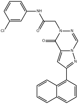 N-(3-chlorophenyl)-2-[2-(naphthalen-1-yl)-4-oxopyrazolo[1,5-d][1,2,4]triazin-5(4H)-yl]acetamide Structural