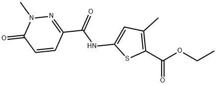 ethyl 3-methyl-5-(1-methyl-6-oxo-1,6-dihydropyridazine-3-carboxamido)thiophene-2-carboxylate Structural