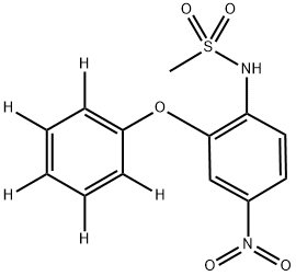 N-[4-nitro-2-(2,3,4,5,6-pentadeuteriophenoxy)phenyl]methanesulfonamide Structural