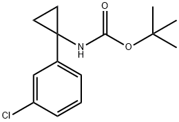 tert-Butyl N-[1-(3-chlorophenyl)cyclopropyl]carbamate Structural