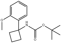 tert-Butyl N-[1-(2-methoxyphenyl)cyclobutyl]carbamate Structural