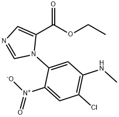 ethyl1-(4-chloro-5-(methylamino)-2-nitrophenyl)-1H-imidazole-5-carboxylate Structural