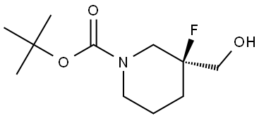 tert-butyl (3S)-3-fluoro-3-(hydroxymethyl)piperidine-1-carboxylate Structural