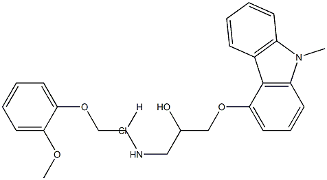 1-[2-(2-methoxyphenoxy)ethylamino]-3-(9-methylcarbazol-4-yl)oxypropan-2-ol:hydrochloride