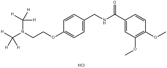 N-[[4-[2-[bis(trideuteriomethyl)amino]ethoxy]phenyl]methyl]-3,4-dimethoxybenzamide:hydrochloride Structural
