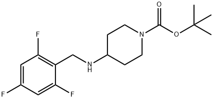 tert-Butyl 4-(2,4,6-trifluorobenzylamino)piperidine-1-carboxylate Structural