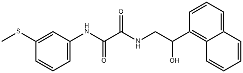 N-(2-hydroxy-2-naphthalen-1-ylethyl)-N'-(3-methylsulfanylphenyl)oxamide Structural