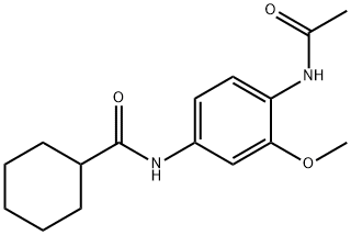 N-[4-(acetylamino)-3-methoxyphenyl]cyclohexanecarboxamide Structural