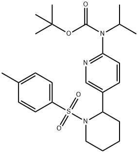 Isopropyl-[1-(toluene-4-sulfonyl)-1,2,3,4,5,6-hexahydro-[2,3]bipyridinyl-6-yl]-carbamic acid tert-butyl ester Structural